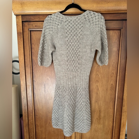 Rebecca Taylor Alpaca Wool V-Neck Sweater Dress - Picture 5 of 5